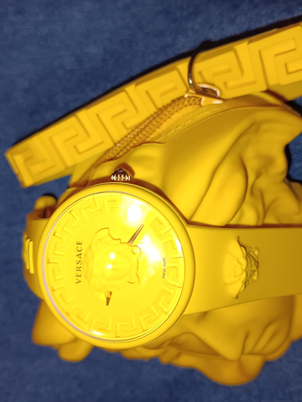 Versace Yellow Medusa Silicone Watch